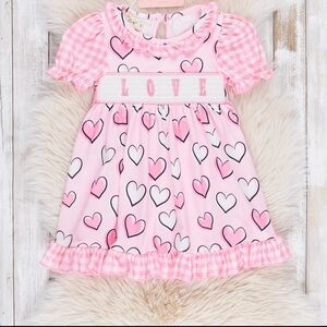 NEW pink gingham dress size 7